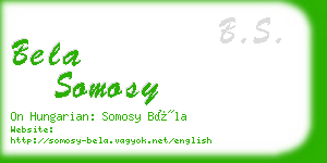 bela somosy business card